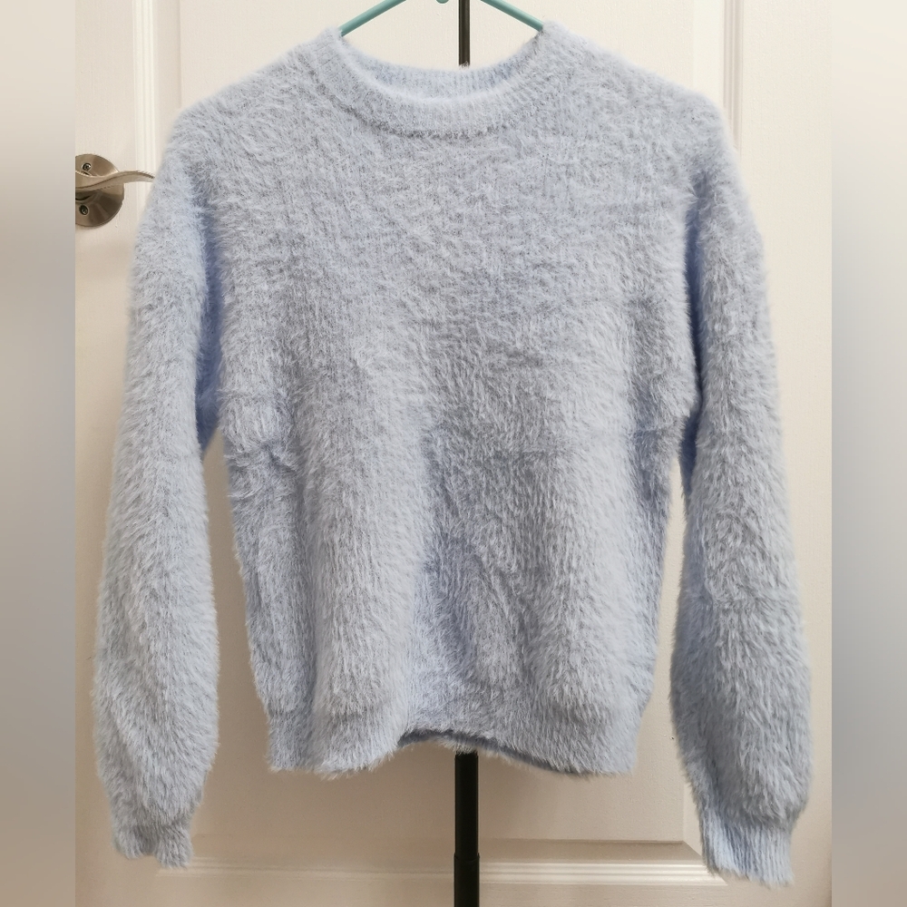 Soft Sky Blue Women's Crew Neck Sweater